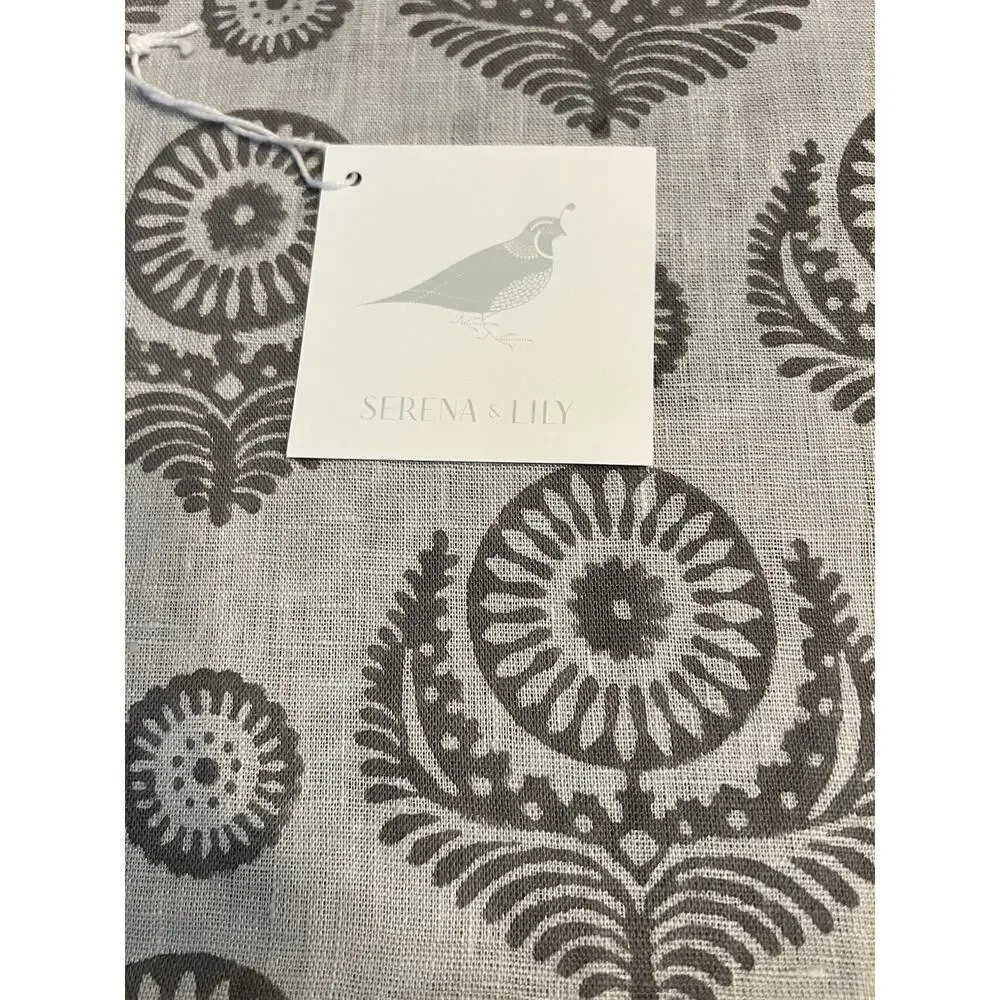 NWT Serena & Lily Pillow Cover (20” SQ) Gray 100% Linen